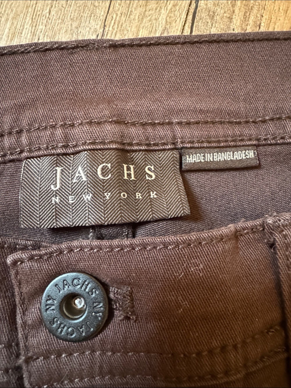 Jachs Men's Skinny Pants in Chocolate Brown - Picture 4 of 5